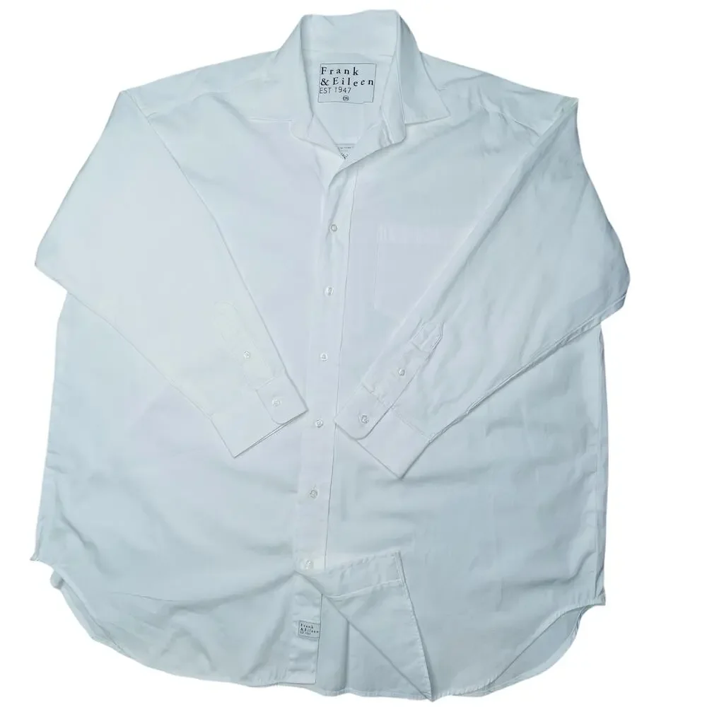 Frank & Eileen Mackenzie Shirt Button-Up One Size White Long sleeve Coastal Boho - Picture 4 of 10